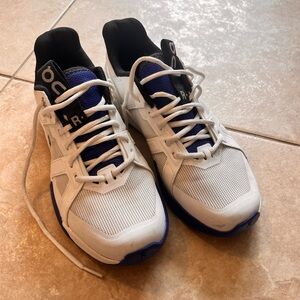 White and Blue Athletic On’s